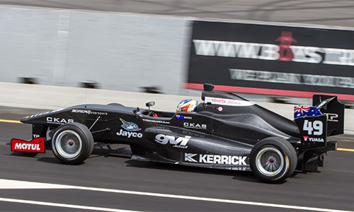 Randle racing at the NZ Grand Prix